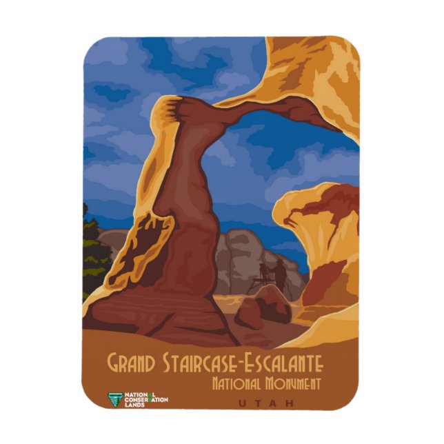 Vintage Utah Grand Staircase Magnet (Vertikal)