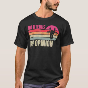 Vintage Uterus Inget yttrande Feminist Pro-val A T Shirt
