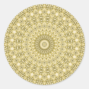 Vintage utföra i relief metalliskt guld runt klistermärke