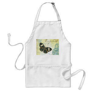 Vintage Utforska knappsats..apron Förkläde