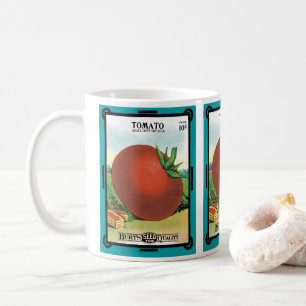 Vintage utsädespaket etikett konst, Burt's Seed To Kaffemugg