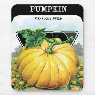 Vintage utsädespaket etikett konst, Halloween-pump Musmatta