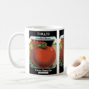 Vintage utsädespaket etikett konst, Tomat Pomodoro Kaffemugg