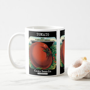 Vintage utsädespaket etikett konst, Tomat Pomodoro Kaffemugg