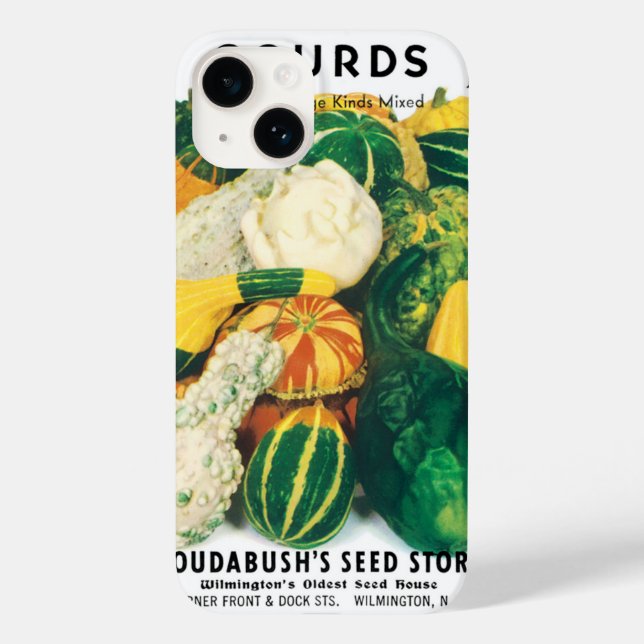 Vintage utsädespaket konst, blandade pumpor squash (Baksida)
