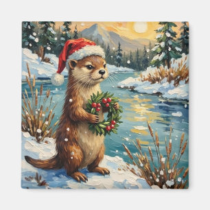 Vintage utter med julkrans av Frozen Magnet