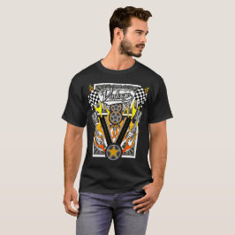 Vintage V-8 rullad ut Tävling T Shirt