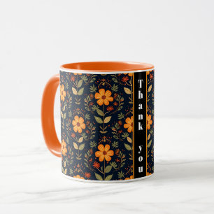 Vintage - vacker Blommigt Modern Collection Mugg