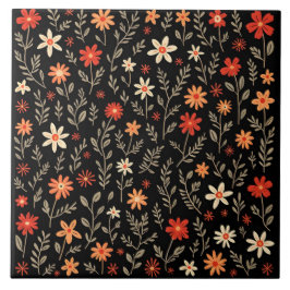 Vintage - vacker Blommigt Trendig Collection Kakelplatta