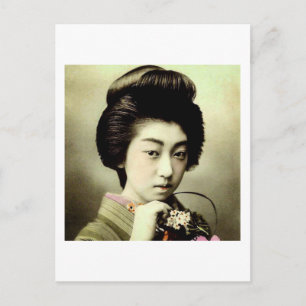 Vintage Vacker japansk Geisha Posing Old Japan Vykort