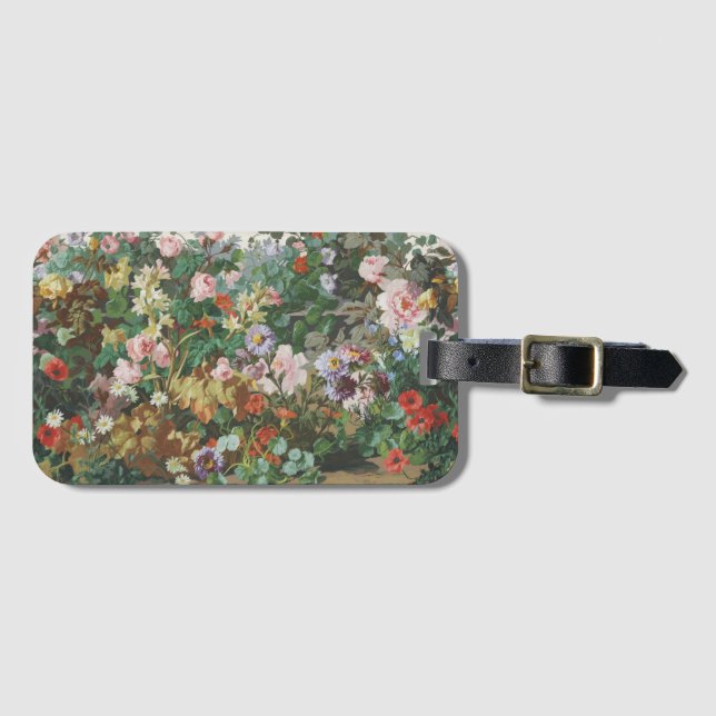 Vintage vackra färgglada blommor blomster målning bagagebricka (Framsida horisontal)