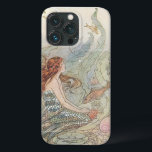 Vintage Vackra Girly-Sjöjungfrun under havet<br><div class="desc">Vackert under Sea Vintage Sjöjungfru Decor fodral.</div>