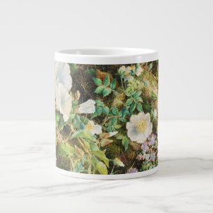 Vintage vackra petunior blommor blomsterkonst jumbo mugg