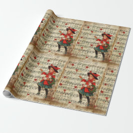 Vintage vad underordnad är det här julskript i Sån Presentpapper