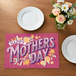 Vintage Vågigt typografi Mors dag Gift Red