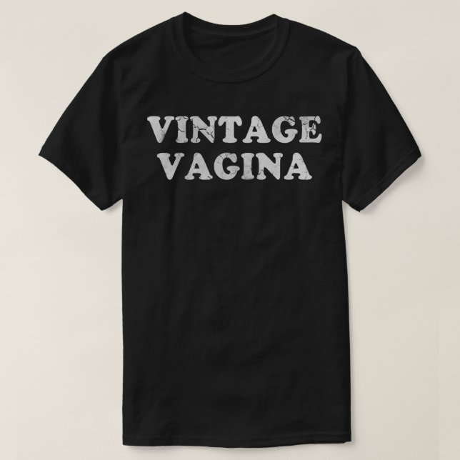 Vintage Vagina T Shirt (Design framsida)