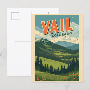 vintage Vail colorado utommarssouvenirer  Vykort