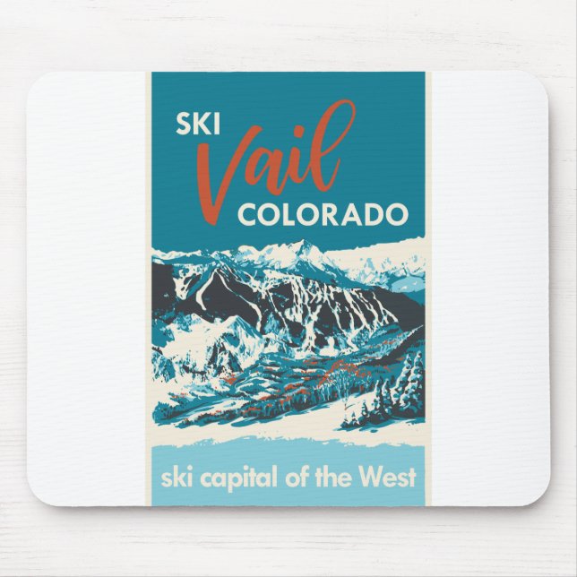 Vintage Vail Ski Poster Musmatta (Framsidan)