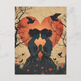 Vintage Valentindagen HGBTQ Vykort