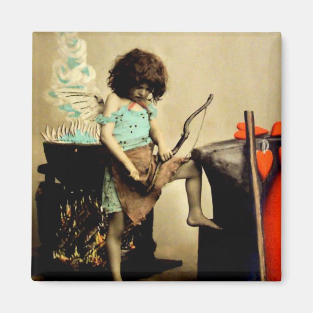 Vintage Valentindagen Magnet (Framsidan)
