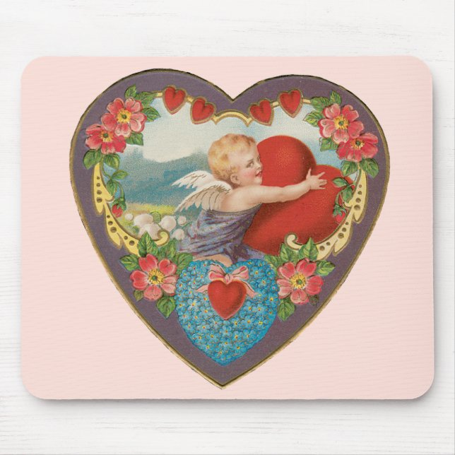 Vintage Valentindagen, Viktorian Cherub Hearts Musmatta (Framsidan)