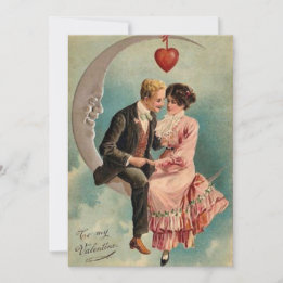 Vintage Valentine Älskare Julkort