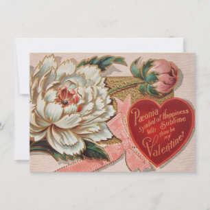 Vintage Valentine anpassningsbar inbjudningar