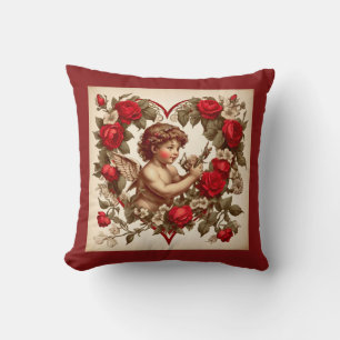 Vintage Valentine art kärlek cupid Kudde