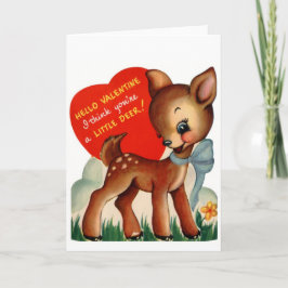 Vintage Valentine Baby Hjort Helgkort