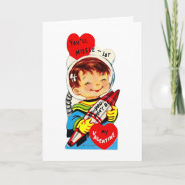 Vintage Valentine Boy Helgkort