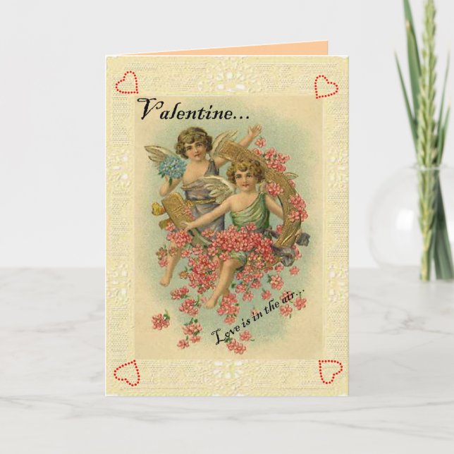 Vintage Valentine Card Helgkort (Framsida)