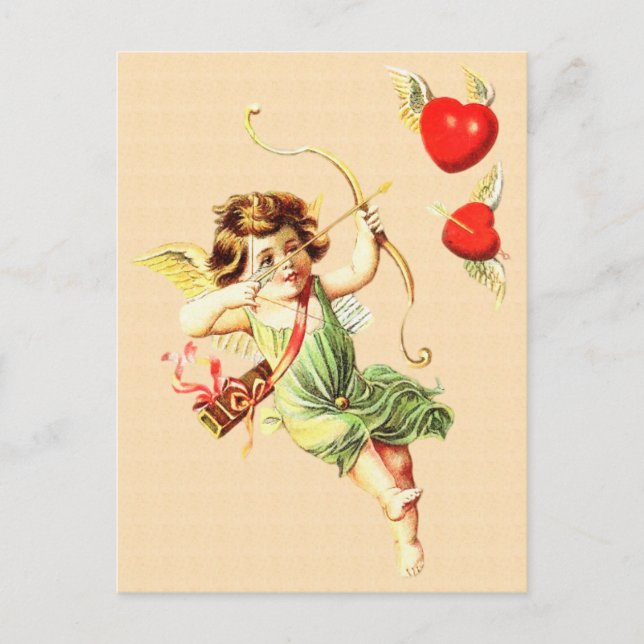 Vintage Valentine Card  Vykort (Framsida)