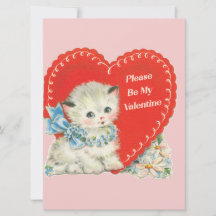 Vintage Valentine Cat-helgdag