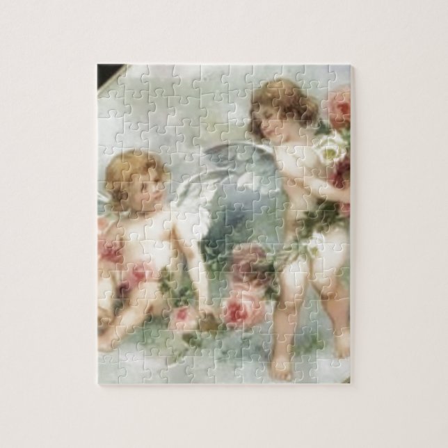Vintage Valentine Cherubs Pussel (Vertikal)