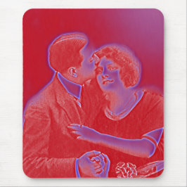 Vintage Valentine Couple in Red Musmatta