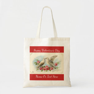 Vintage Valentine Doves Tygkasse