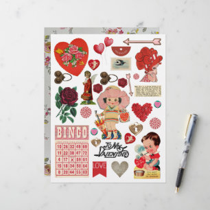 Vintage Valentine Ephemera Clipart