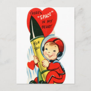 Vintage Valentine-frakt-vykort för helgdag av rock Helg Vykort