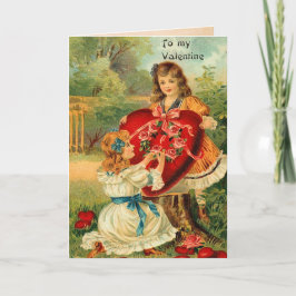 Vintage Valentine Friends Card Helgkort