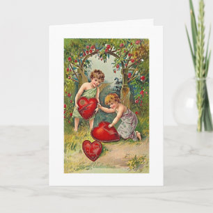 Vintage Valentine - Gud skickade dig till mig. Helgkort