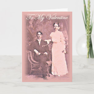 Vintage Valentine Hälsning Helgkort