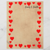 Vintage Valentine Heart Gräns Writpaper