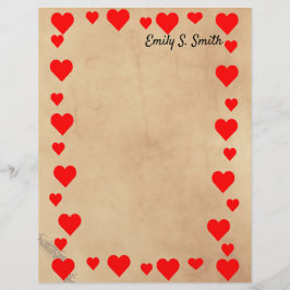 Vintage Valentine Heart Gräns Writpaper