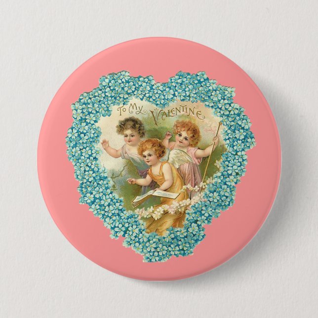 Vintage Valentine Heart Knapp (Framsida)