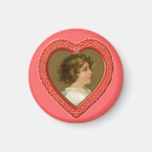 Vintage Valentine Heart Magnet