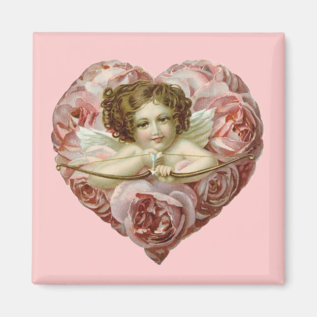 Vintage Valentine Heart Magnet (Framsidan)