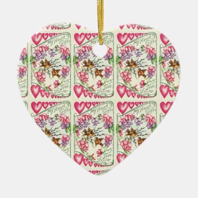 Vintage Valentine Heart Ornament (Framsidan)