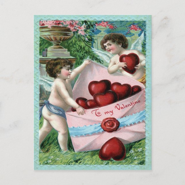 Vintage Valentine Helg Vykort (Framsida)