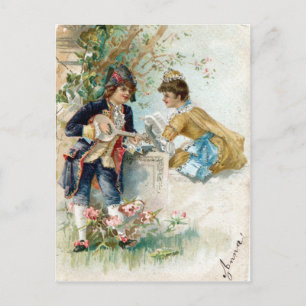 Vintage Valentine Helg Vykort