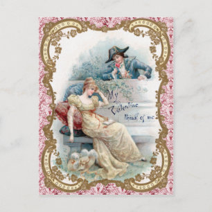 Vintage Valentine Helg Vykort